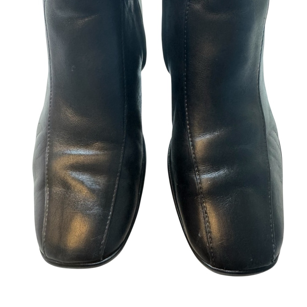 PRADA Black Leather Women's Boots Booties 36.5 - 6.5 - Calzature Donna IN BOX - Picture 2 of 16